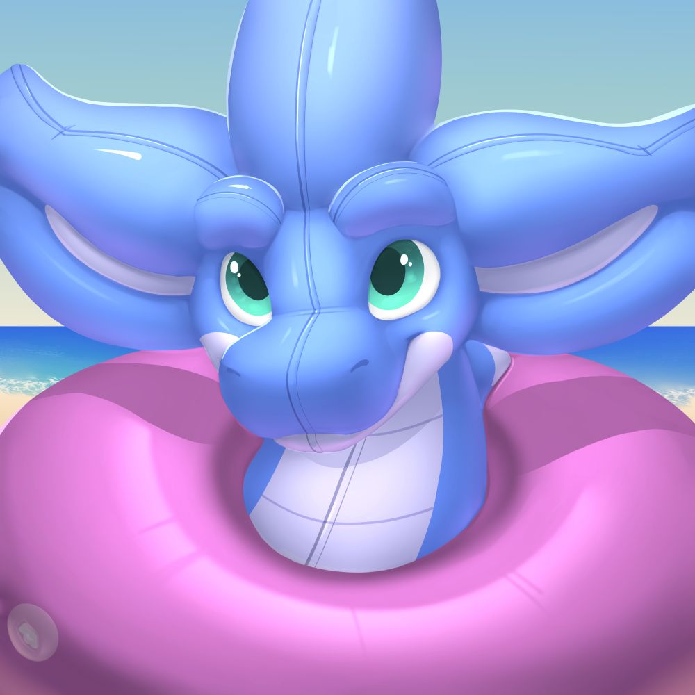 Arador with an innertube around his neck