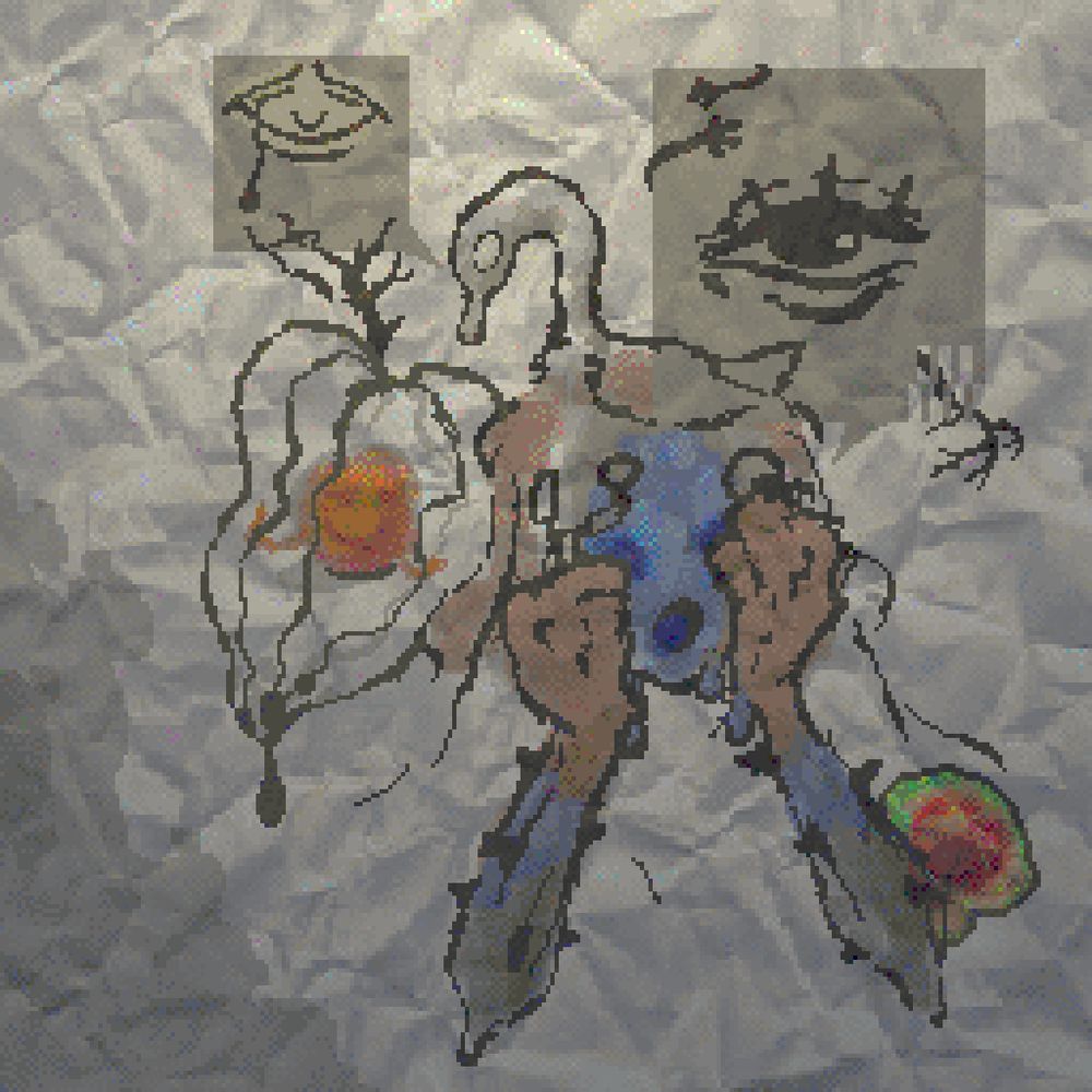 experimental pixel art doodle