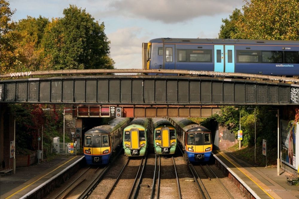 Major traffic at Brockley London Overground station 