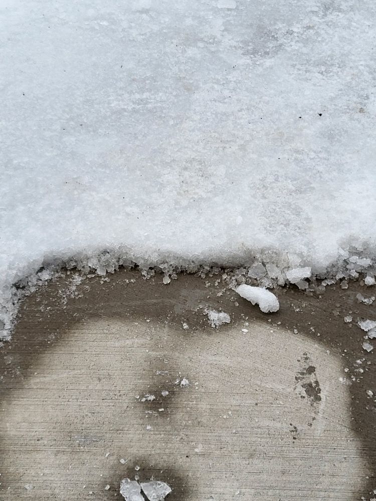 At least 2 inches of ice right outside the door