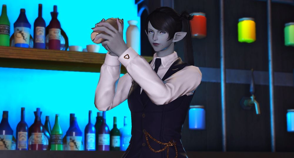 Deeziel, dressed in likeness of Jill Stingray from VA-11 Hall-A.