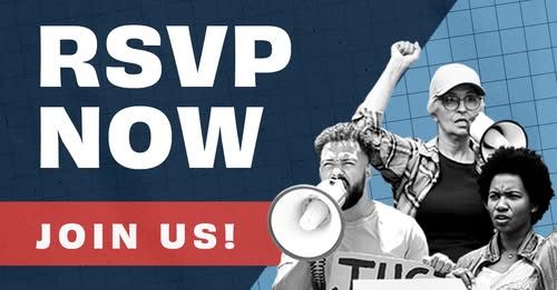 Poster with text "RSVP Now Join Us!"