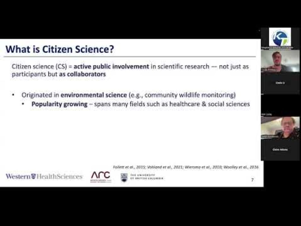 Citizen Science: An approach to engage the public and co-develop research questions