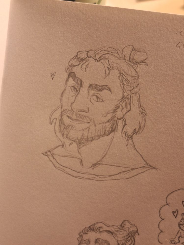 au Vander smiling, soft/flirty look in his eyes :)