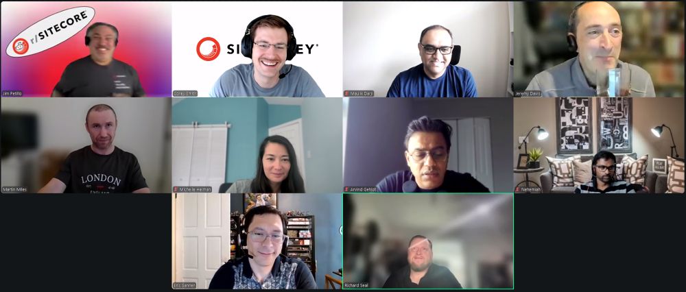 Screenshot of attendees on the August 8, 2025 #SitecoreLunch call.