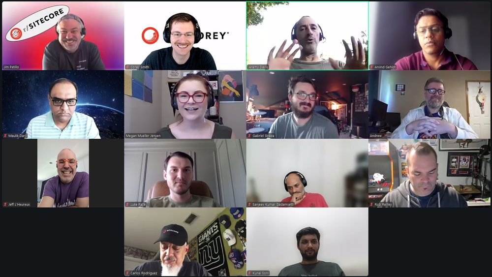 Screenshot of attendees on the July 11, 2025 #SitecoreLunch call.