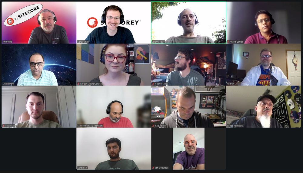 Screenshot of attendees on the July 11, 2025 #SitecoreLunch call.