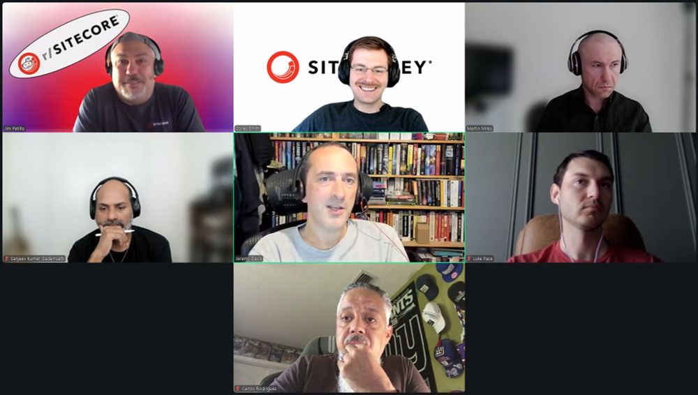 Screenshot of attendees on the July 18, 2025 #SitecoreLunch call.