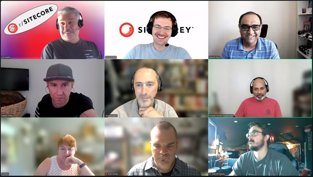 Screenshot of attendees on the August 1, 2025 #SitecoreLunch call.