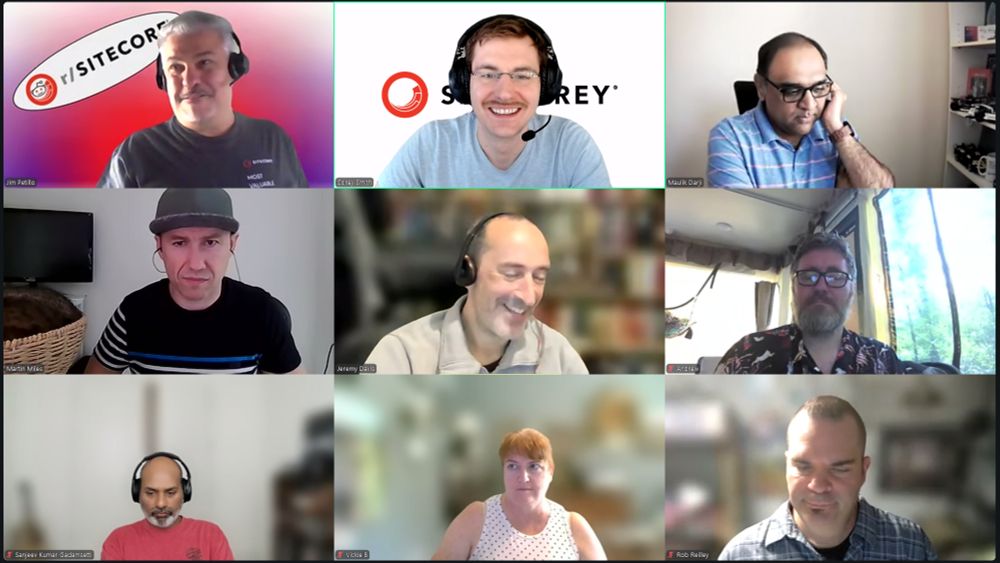 Screenshot of attendees on the August 1, 2025 #SitecoreLunch call.