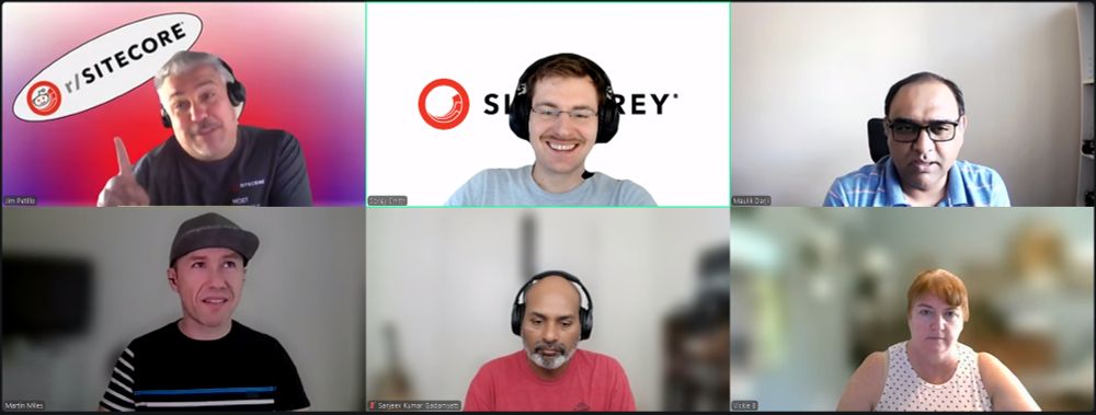 Screenshot of attendees on the July 25, 2025 #SitecoreLunch call.