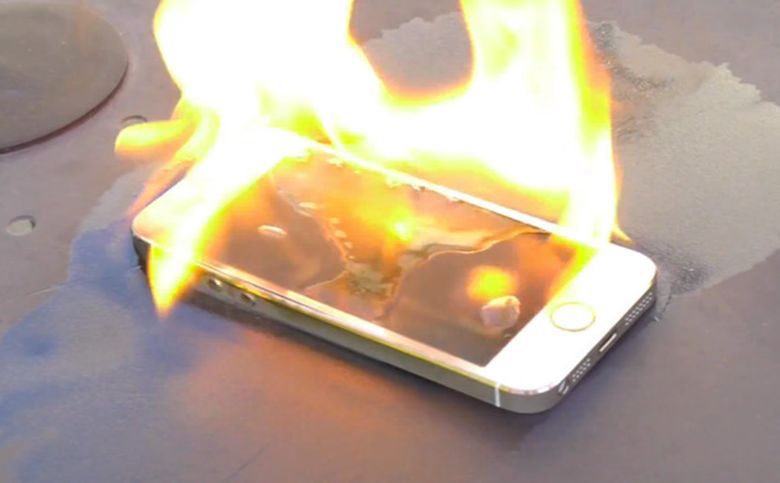 iPhone on fire