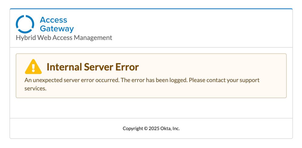 An "Internal Server Error" page.