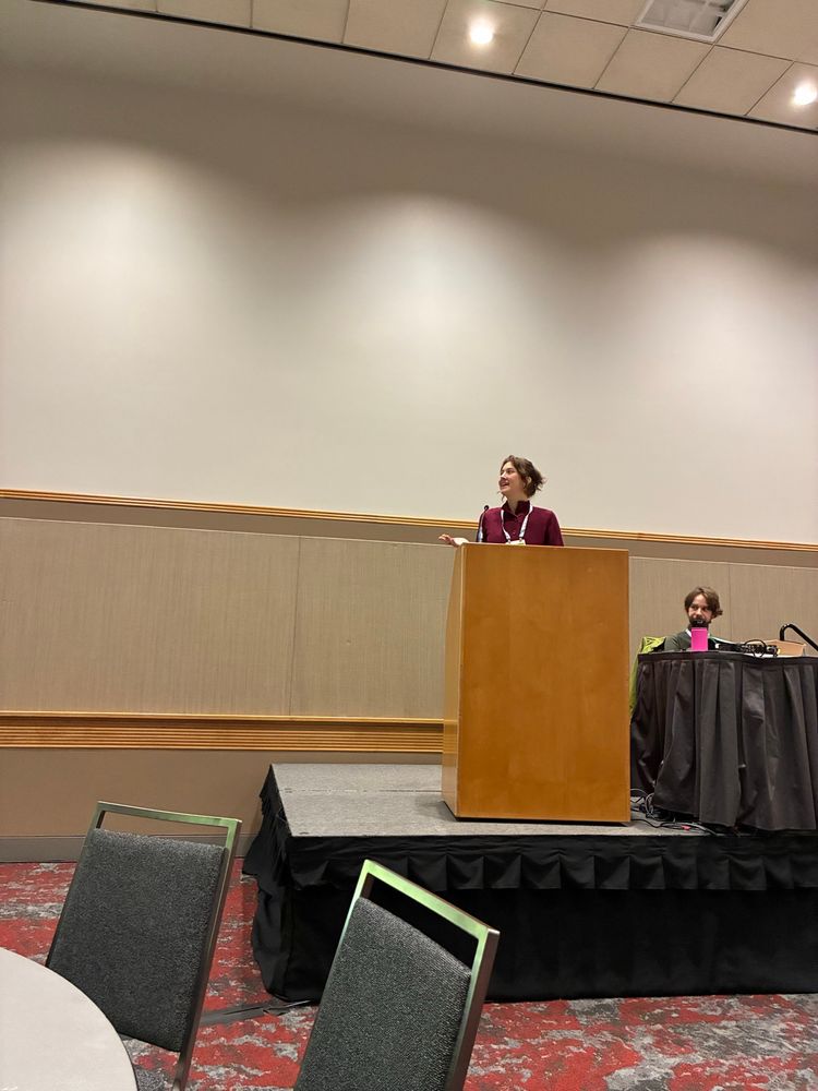 Jensen presenting her research talk 