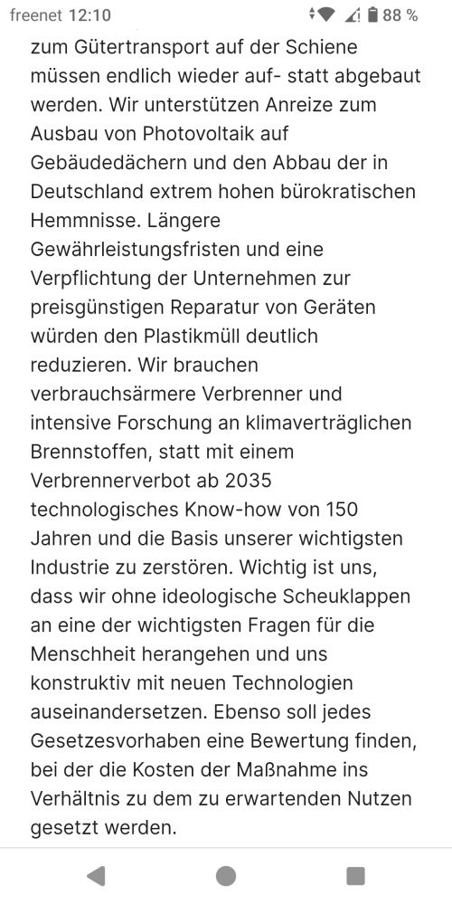 Auszug/Screenshot Webseite BSW, Q&A