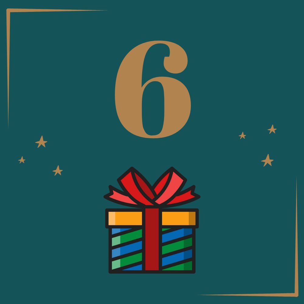 6.
Y una caja de regalo de colores