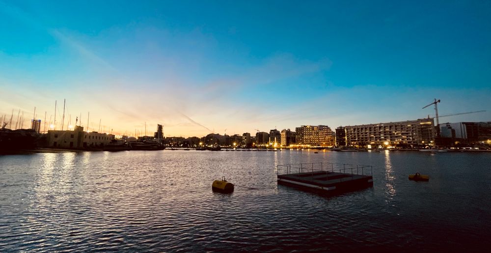 Dusk in Sliema, Malta. 