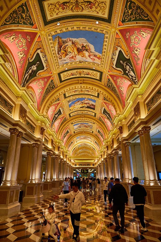Lobby of The Venetian, a casino and hotel in Macau