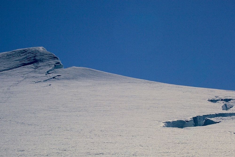 Hiking glaciers alone is not something sensible people should do. Ah, but I was young and foolish then. This is Snæfellsjokul in Iceland circa 1985. At the time I thought this was the top. Google has since persuaded me that it wasn’t.