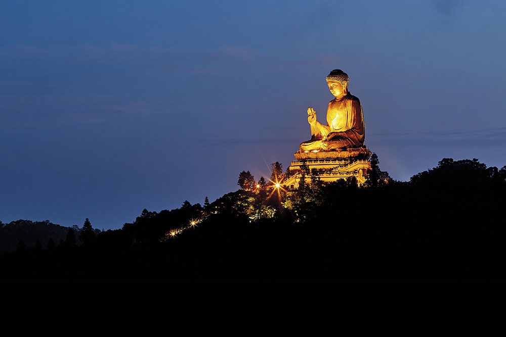 The Tan Tan, or Big Buddha, at the Po Lin Monastery on Lantau Island, Hong Kong