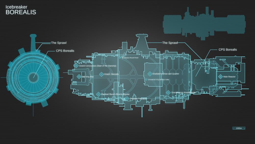 A space colony converted from a mining ship
One of the main stages of the Lancer campaign module “In Golden Flame”