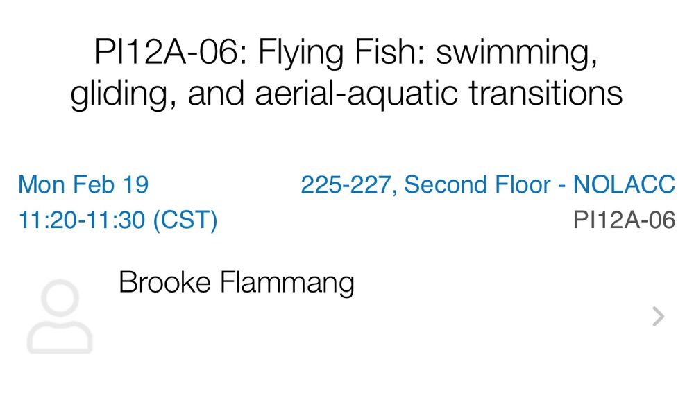 Seminar announcement for “Flying Fish swimming gliding and aerial-aquatic transitions”