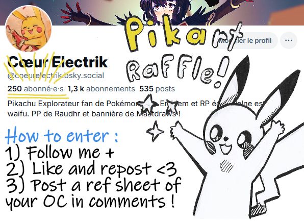 Art raffle ! To enter : 1) follow me 2) like and repost 3) post a ref sheet of your OC in comments