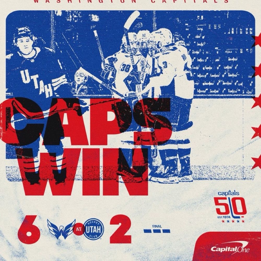 Caps run Utah out of their own building, winning 6 to 2.