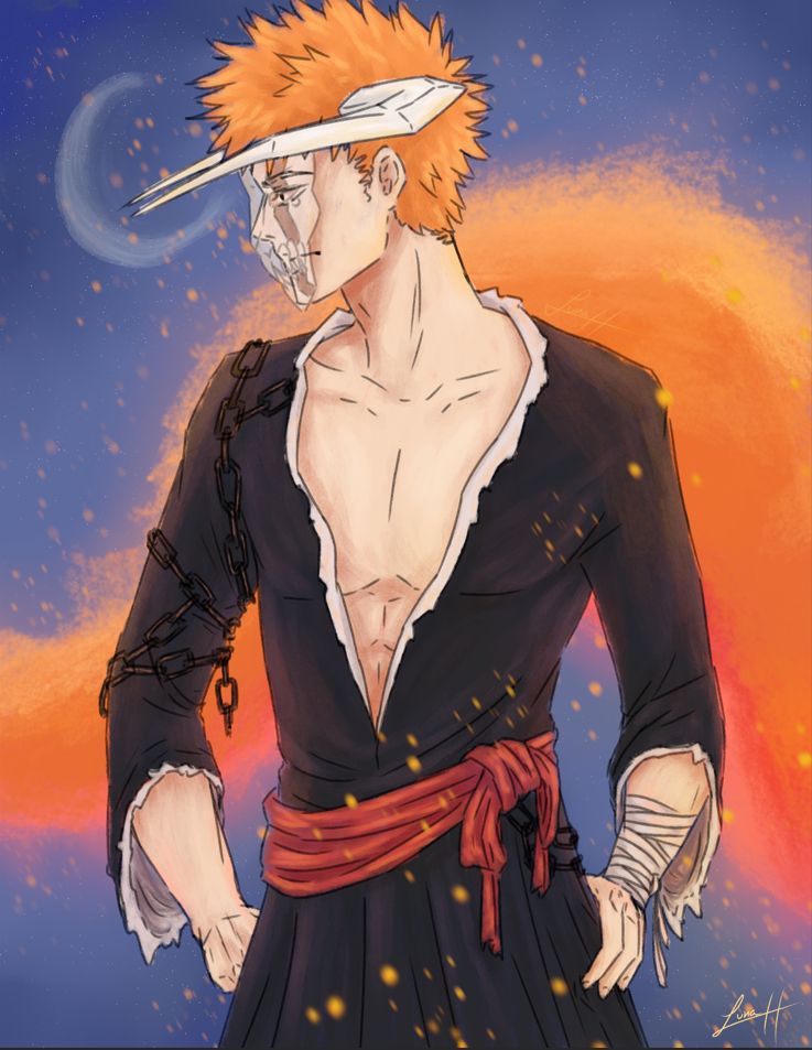 Ichigo's new look for the Yōkai AU fanfic