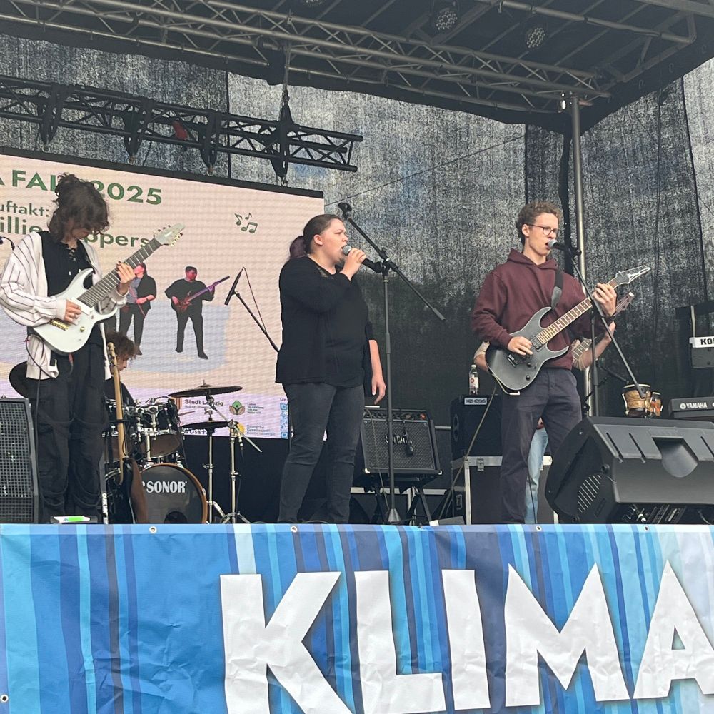 Die Billie Peppers der Musikschule Leipzig eröffnen die 6. Klimafair