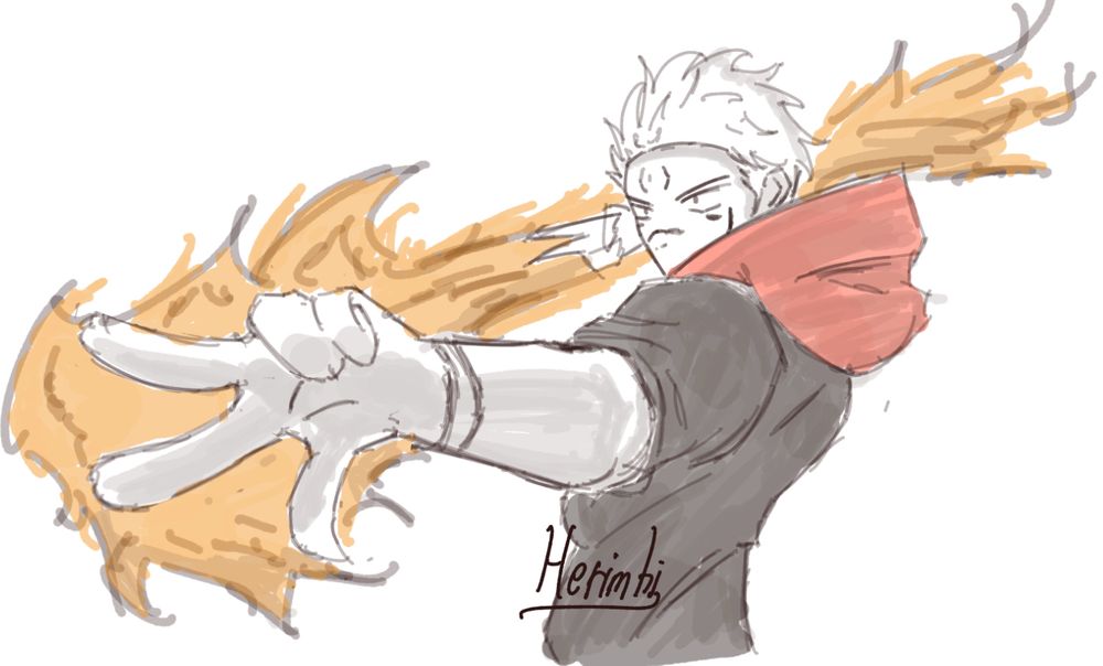 Sukuna from Jujutsu Kaisen. Referenced pose from his “Contest of Firepower” scene against Jogo.