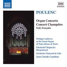 Cover art for Naxos recording of Poulenc Organ Concerto and Concert Champetre
