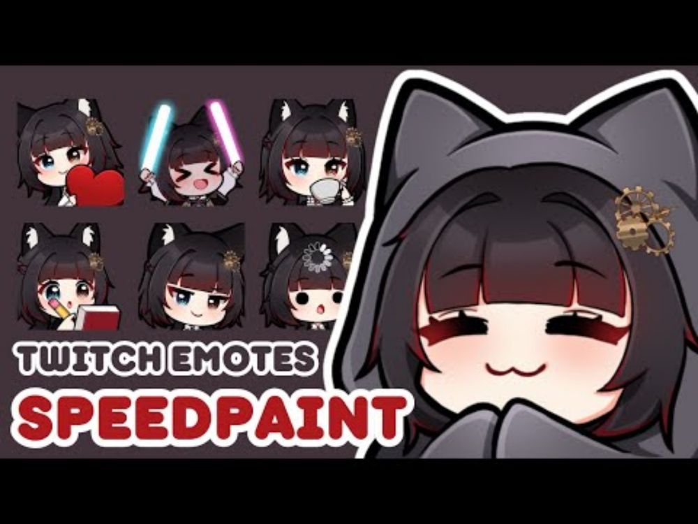 【Speedpaint】Twitch Emotes Commission for Nyannia_ (Paint Tool Sai) #3