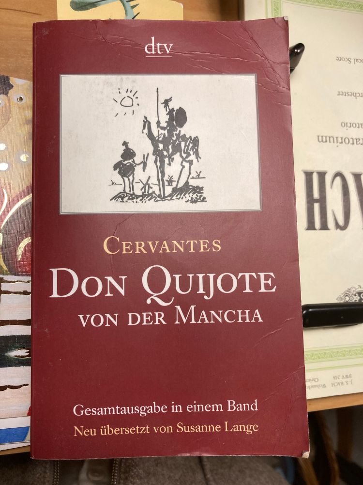 Buchcover von dtv 
Cervantes Don Quijote von der Mancha
Gesamtausgabe in einem Band
Neu übersetzt von Susanne Lange