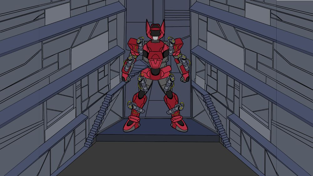 A really really primitive previous version of the aforementioned mech.