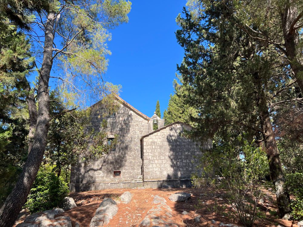 Round the back of the church