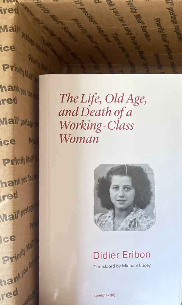 picture of a box of a few copies of the US edition of Didier Eribon’s book, The Life, Old-Age, and Death of a Working-Class Woman