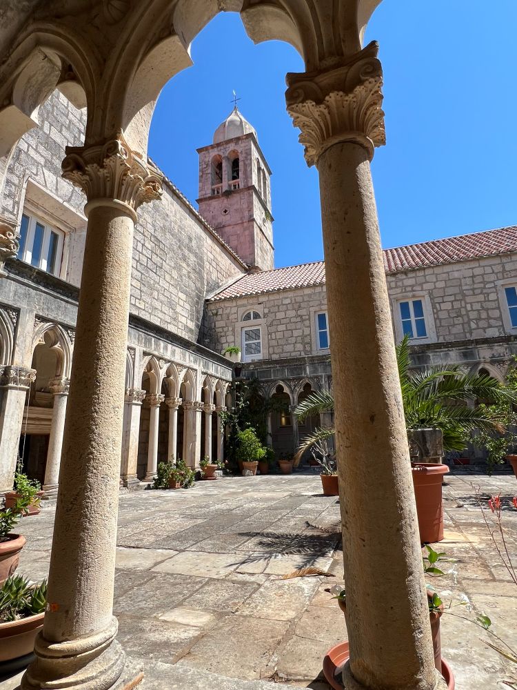 View of part of the cloister outside the chapel