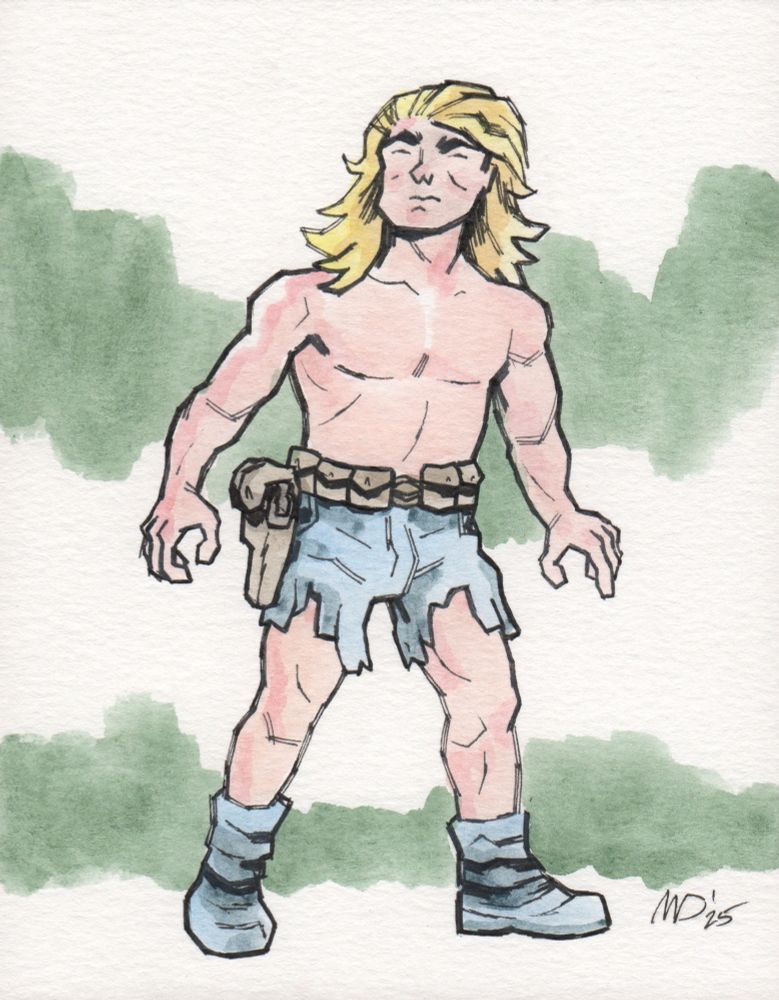 Drawing of Kamandi, the last boy on Earth