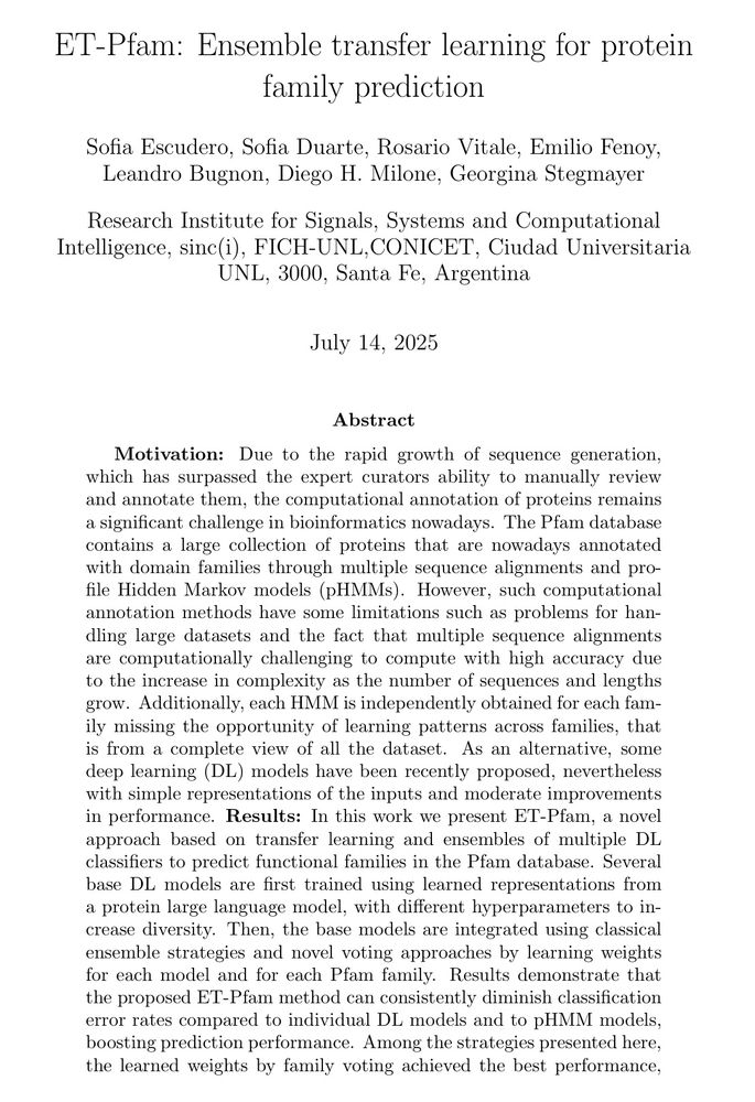 ET-Pfam: Ensemble transfer learning for protein family prediction