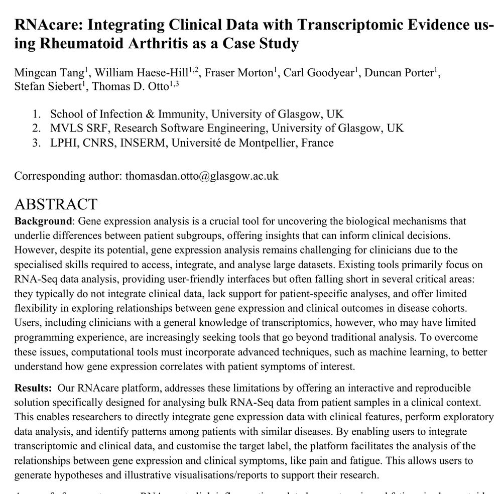 RNAcare: Integrating Clinical Data with Transcriptomic Evidence using Rheumatoid Arthritis as a Case Study