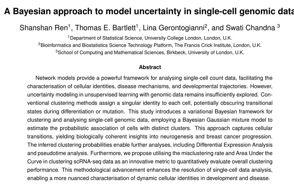 A Bayesian approach to model uncertainty in single-cell genomic data
