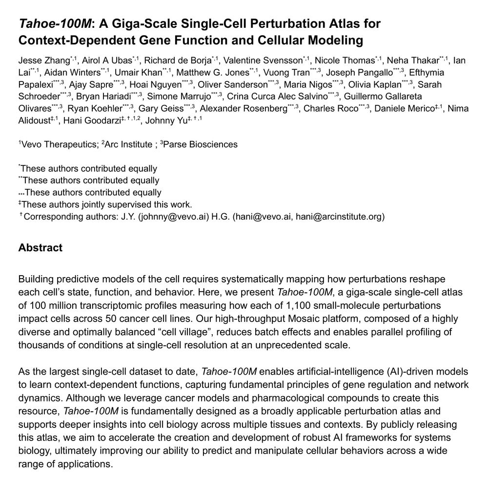 Tahoe-100M: A Giga-Scale Single-Cell Perturbation Atlas for Context-Dependent Gene Function and Cellular Modeling