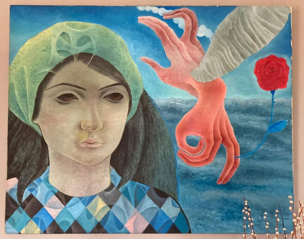 Large oil on canvas by Mary Dunbar-Holtom painted mid 1970's