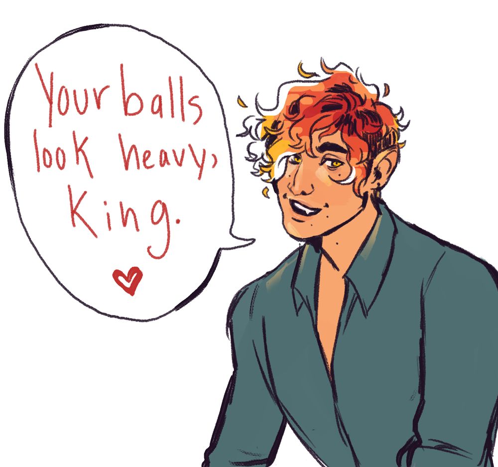 Wilder saying, "Your balls look heavy, King."