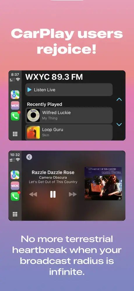 WXYC app now works with Carplay