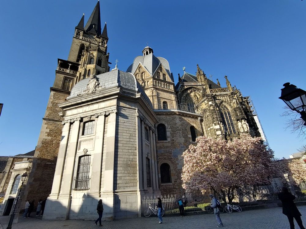 Aachen cathedral in spring (5 minutes walk from our office)