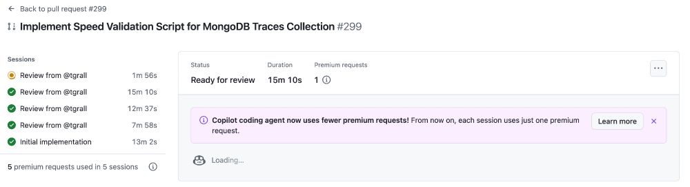premium request message