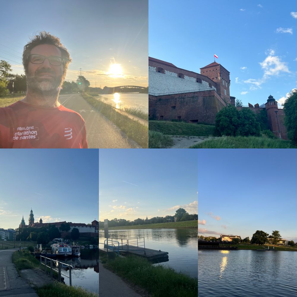 5 pics of the run on the river bank 