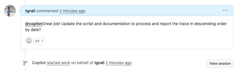 PR Comment for Copilot